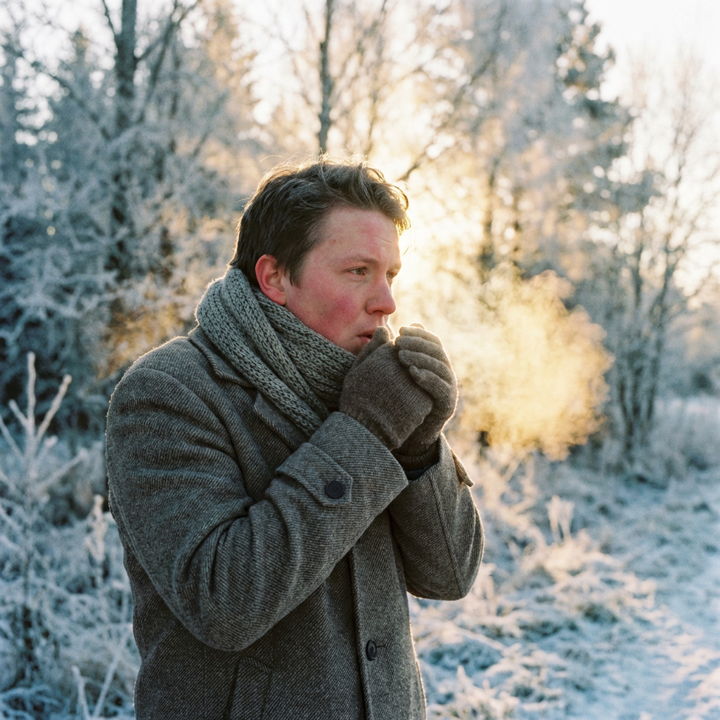 Illustration of "cold" in a Chinese cultural setting