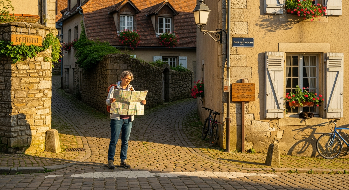 Illustration of "where" in a French cultural setting