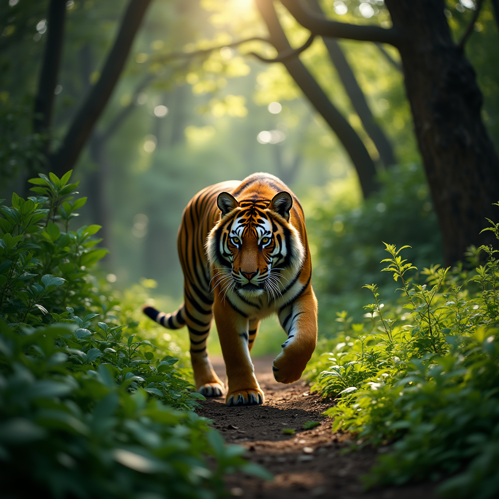 Illustration of "tiger" in a Japanese cultural setting