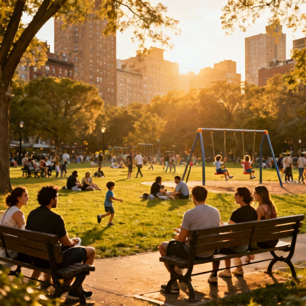 Illustration of "public" in a Spanish cultural setting